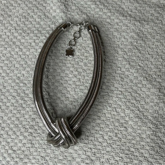 BCBGMAXAZRIA silver knot choker - Picture 5 of 5